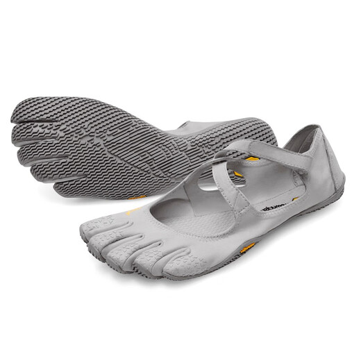 Vibram five-toe shoes for women indoor fitness training yoga dance shoes Pilates five-toe shoes breathable casual shoes VSOUL silver/light gray normal size, one size larger 37