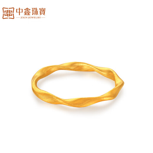 Zhongxin Jewelry Ancient Gold Mobius Ring Women's Pure Gold 999 Semi-Solid Ring Ring for Girlfriend Goddess Day Gift 1.79 Grams (15 Circle Size)