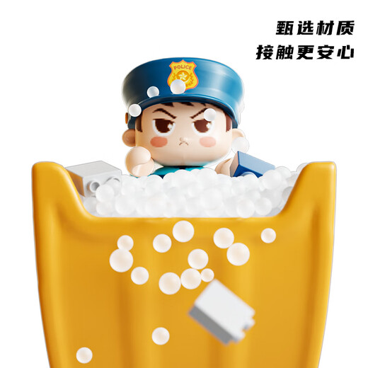 费乐（FEELO）兼容乐高大颗粒儿童拼装积木玩具男女孩生日礼物警察局Y42005