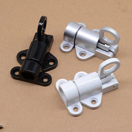 Thickened aluminum alloy automatic latch lock sliding door surface-mounted aircraft latch lock door bolt spring door and window self-closing lock silver (aluminum alloy) aircraft latch