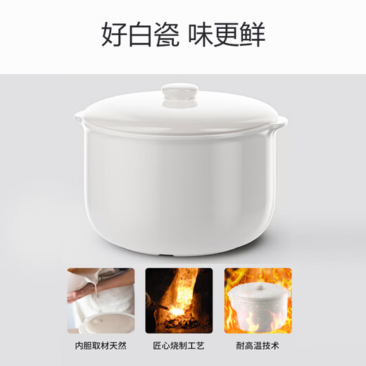 Joyoung electric stew pot, water-proof stew pot, 2.5L+0.5L*3 multifunctional pot, household porridge, soup pot, bird's nest stew pot, white porcelain inner pot, stew soup pot, one pot with four pots GD521