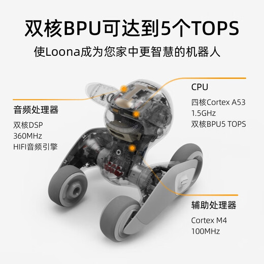 
Loona intelligent robot dog Luna robot story machine early education machine mobile monitoring follow programming facial recognition multi-language dialogue chat children toy dog ​​electronic pet set complete machine set (including base)