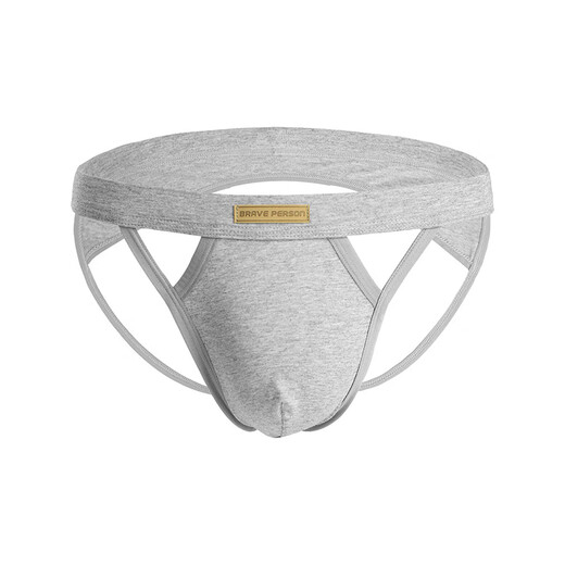 
Fearless Captain Men's Fashion Brand Low-waist Stretch Cotton Breathable Sweat-absorbing Tight Large Size Solid Color Slim U Convex Bag Double Ting Pants Gray L