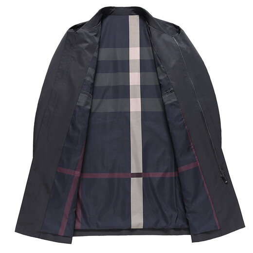 BOSS Jacket Men's Jacket Spring and Autumn New Windbreaker Casual Lapel Mid-Length Jacket Thin Top Slim Fit Dark Green L