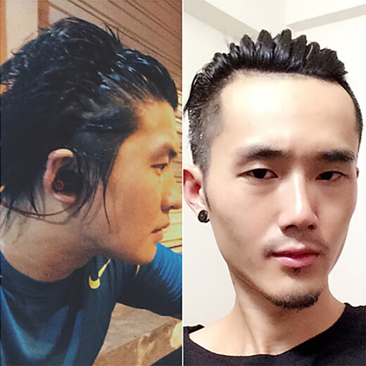 Qingxin 8-piece set of men's hairbands, women's face-washing sports wavy headbands, back-pressing, hair-stuck oil-type men's long hair, 6mm thickened iron wavy hairbands, 1 piece, oil-containing hair comb, rubber band, leather case