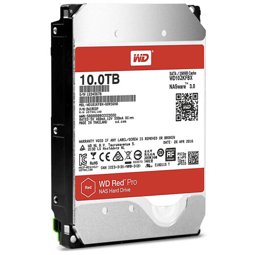 Western Digital NAS hard drive WDRedPro Western Digital Red Disk Pro10TBCMR7200 to 256MBSATA network storage private cloud standby (WD102KFBX)