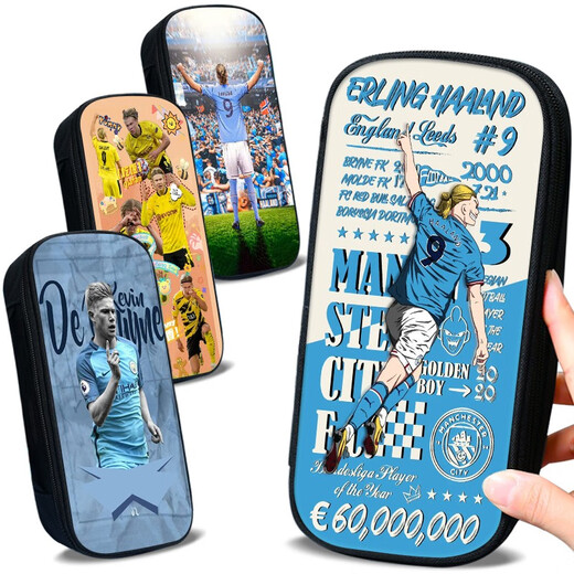 
Manchester City Football Team Haaland Pencil Box Large Capacity Pencil Box De Bruyne Pencil Box High School Students Junior High School Students Boys Primary School Students Stationery Bag Multi-function Waterproof Pencil Bags Boys and Women Children B14123 Three-layer Large Capacity Canvas Pencil Bag-Waterproof-Scratch-No Color Falling
