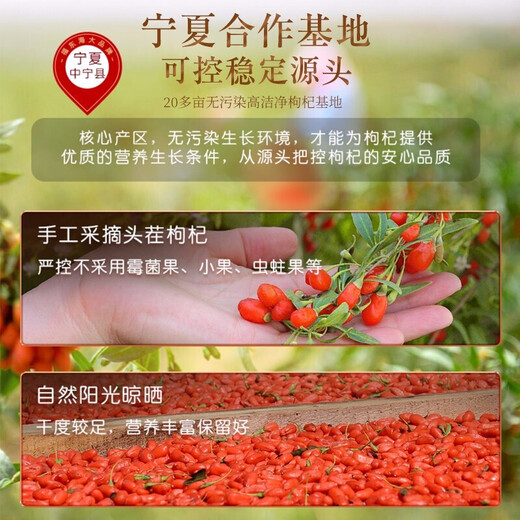 Fudonghai Red Wolfberry [ausgewählte Serie Large] handgefertigte und streng ausgewählte große Körner Ningxia Wolfberry 160g