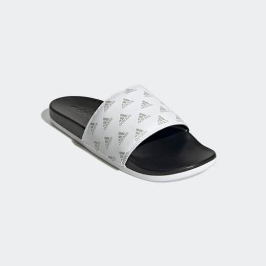 Adidas men and women slippers beach shoes logo print flip flops fashion outdoor spring and autumn couple GV9737 White M 11 / W 12