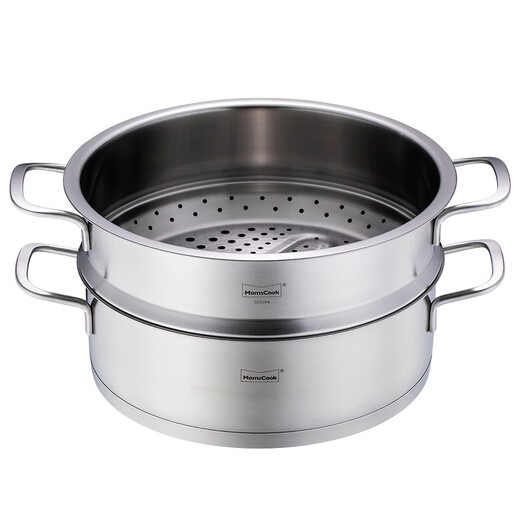 Momscook stainless steel steamer 26cm single layer steamer steamer tray 304 material MT2608ST