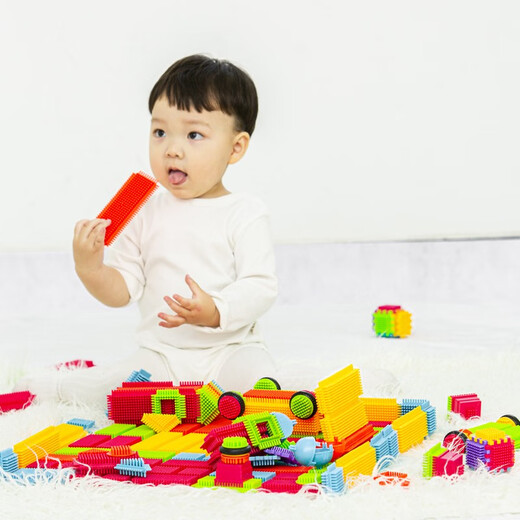 Yazhijie toys children's assembled building blocks large particles early education teaching aids kindergarten building with base plate birthday holiday gift