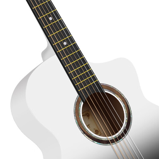 Guitarist吉他41单板云杉木吉他初学者男生女生专用民谣吉他入门面单吉他 38英寸 单板黑白渐变 送礼包+教程