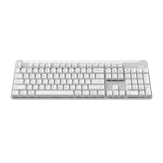罗技（Logitech）优选系列K865(K845升级款)无线机械键盘 商务办公键盘 电竞游戏键盘 104键全尺寸双模连接 K865 珍珠白