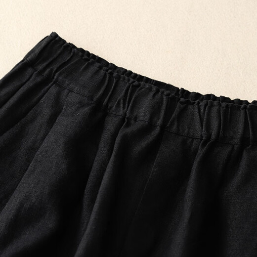 Zimu Cotton und Leinen 2023 Sommerkleidung, lose schlanke Shorts, lässige und vielseitige Weitbeinhose, 1392 Aprikosenfarbe M (empfohlen, innerhalb von 95 Jin zu liegen [Jin ist gleich 0,5 kg])