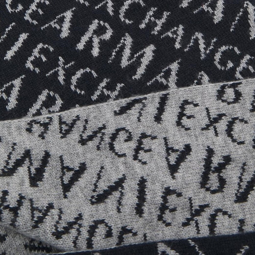 ARMANI/Armani AX Couple Model Men's Fashion Two-Color Warm Scarf XM000336 AF12274 Dark Blue FB055 One Size