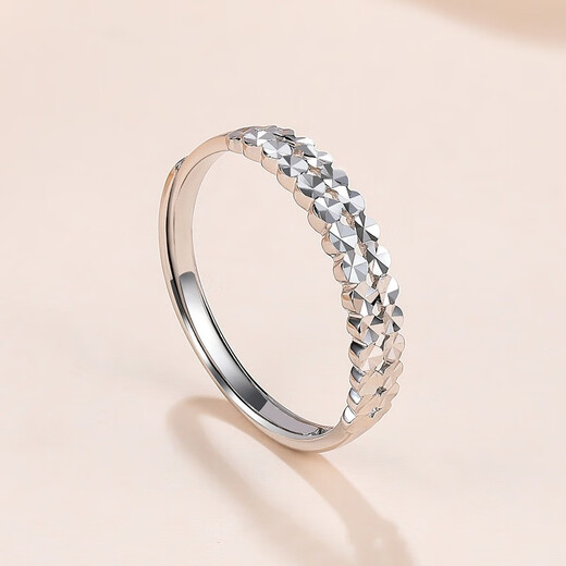 Liuguifu Jewelry Xingyao Platinum Ring PT950 Ring Live Adjustable Women's Birthday Gift Live 2.0g