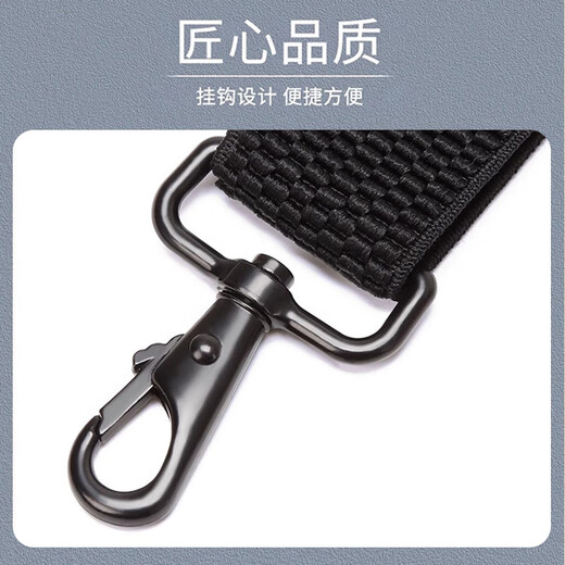 IFSONG men's hook buckle hook buckle suspender belt clip suspender belt lengthened trousers suspender adult elderly fat people elastic shoulder strap [3.5CM black hook] black X type