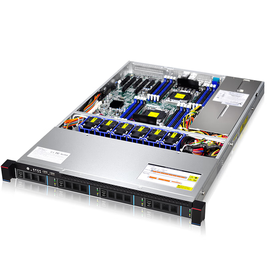 GOOXI Guoxin RMC1104 small 1U rack-mounted storage ERP server workstation office host Xeon E-2336|6 core 12 threads free upgrade 2T hard drive 16G pure ECC memory + 1T hard drive