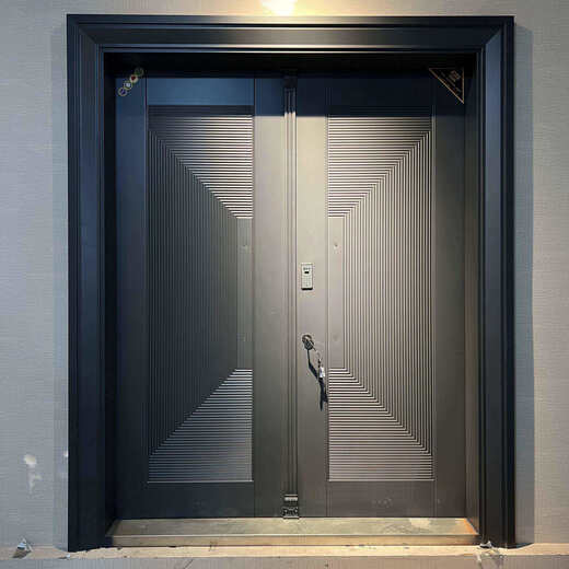 Delijia villa door simple home security door entrance door rural stainless steel double door living room zinc titanium alloy entrance style 2 per square