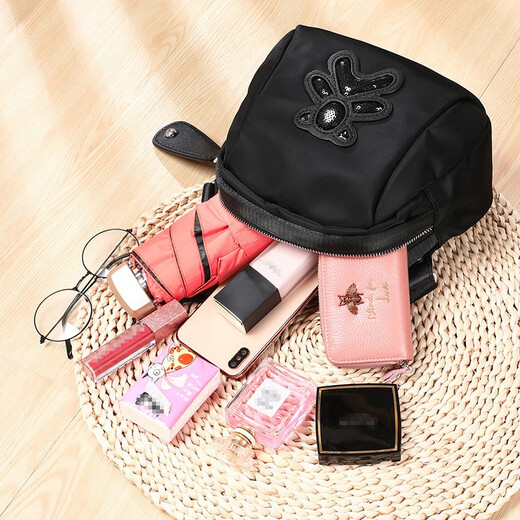 Love Sea Oxford Cloth Bag Women's Bag Crossbody Bag One-shoulder Dumpling Bag Birthday Gift Premium Sense Gift Gift Gift Gift Girlfriend Wife [Black] Large Capacity Water-proof Fashionable and Versatile Niche Brand Light Luxury High-end Casual Practical Commuter