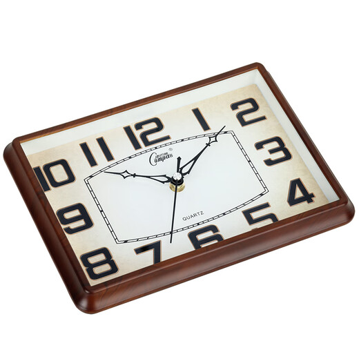 Compas table clock living room simple table clock creative quartz clock fashion clock modern bedside clock 3002 imitation wood