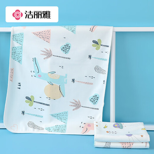 洁丽雅（Grace）婴儿纯棉隔尿垫可洗防水宝宝用品姨妈防漏垫卡通飞碟大号70*50cm