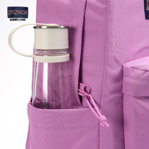 JANSPORT Jasper Backpack Men's Travel Backpack Women's Casual Student Campus Couple 4QUT7S4 Rose Pink - With Water Bottle Bag