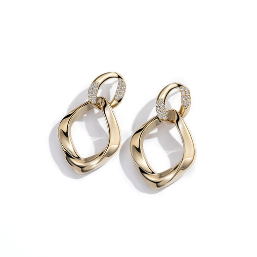 Qlady Geometric Earrings Women's Fashion Temperament 925 Silver Needle Light Luxury Earrings Niche Design Birthday Gift for Girlfriend