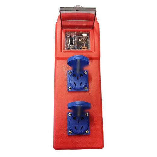 Industrial portable small electrical box waterproof and explosion-proof socket high-power leakage automatic protection plug-in strip board construction site installation-free rainproof 3-position 5-hole metal version connected to 2-core wire