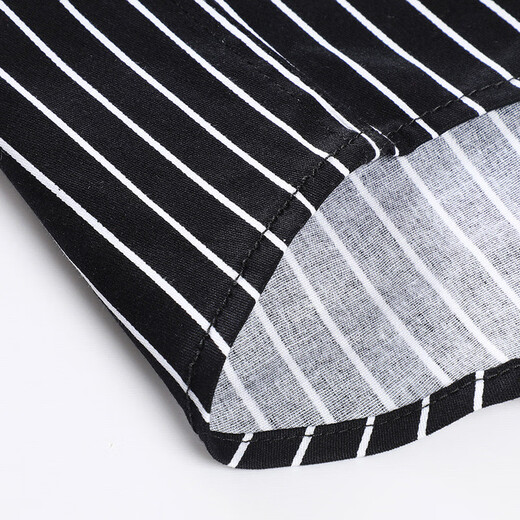 Camisa Woodpecker (TUCANO) para hombre, camisa con solapa informal de negocios para las cuatro estaciones, camisa a rayas, tops versátiles, rayas blancas y negras para hombre 2XL