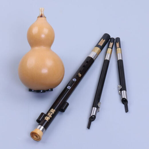 Blue Peacock E-080 Natural Ebony Tube Professional Seven-hole Wide Range Hulusi Yunnan Musical Instrument Monopoly G Tune Standard Model No Textbooks