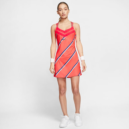 NIKE Nike Women's Tennis Skirt French Open Sharapova Dress Short Skirt Sports Vest Pleated Skirt Orange Red CI9227-644 XL 170/92A