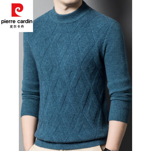 Pierre Cardin High-End Cardigan Men's Autumn and Winter Wool Wool Sweater Half Turtleneck Sweater Base de la base masculina Top 9913 Elegant Gray S 165/84 [recomendado 100-120 Jin [Jin iguala 0.5 kg]]