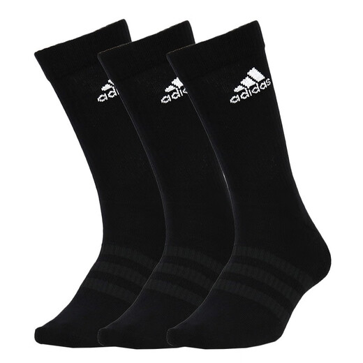 Calcetines Adidas para hombres y mujeres 25 Summer Nuevo par triple de triple parrillado Entrenamiento deportivo de baloncesto transpirable Calcetines informales JC9272/Negro, blanco y gris/Medio/Medio Tubo/tres pares [l] Tamaño de zapato sugerido: 43-46/26-28 cm
