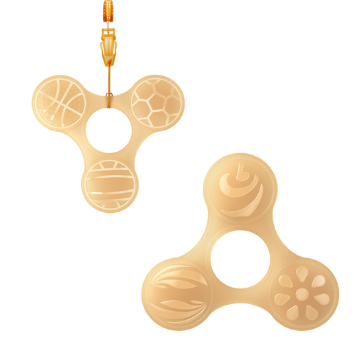 Roulai baby teether, molar stick, silicone pacifier, chewing teeth, baby toys, anti-eating bracelets, 2 packs, 2 packs of teethers