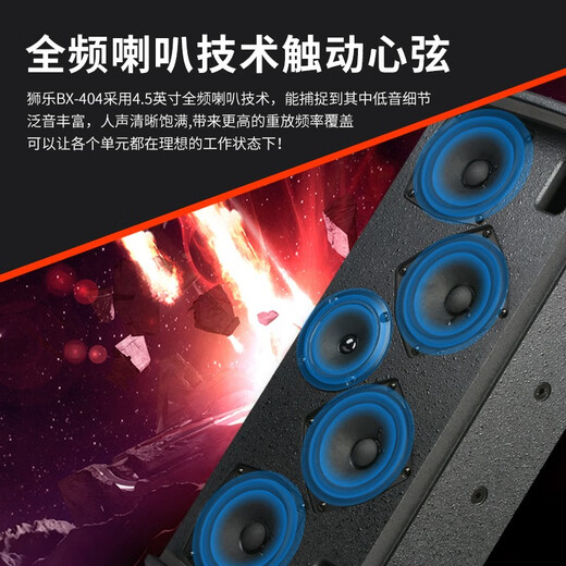 狮乐OK-555C/BX-404中小型会议室音响套装立式木质壁挂音箱功放组合店铺商超背景音乐音响 OK-555C+BX-404音箱1对