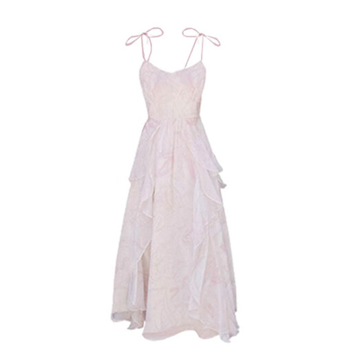
Odihui French dress women's 2025 summer new first love gentle style floral suspender skirt women's clothes set pink cardigan + suspender skirt M
