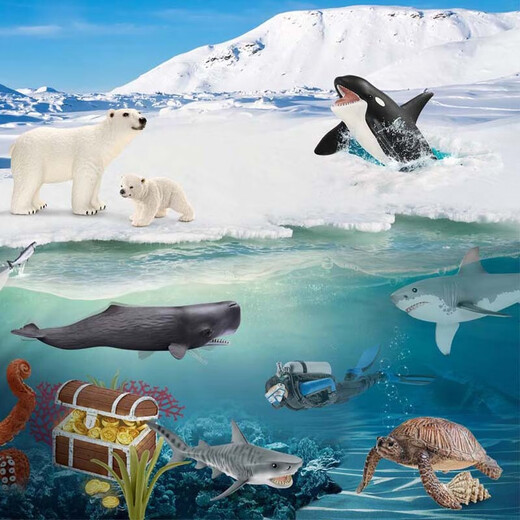 [70% neu] Dise Marine Animals Delphin Model Toys Jungen und Mädchen Marine World Early Education Cognition Kinder simulierte Tierspielzeugdolphin14699/14808