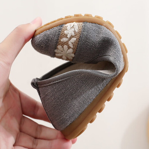娟的绢春季老北京布鞋女平底牛筋底茶艺师鞋古风汉服鞋棉麻民族风绣花鞋 米白色 37