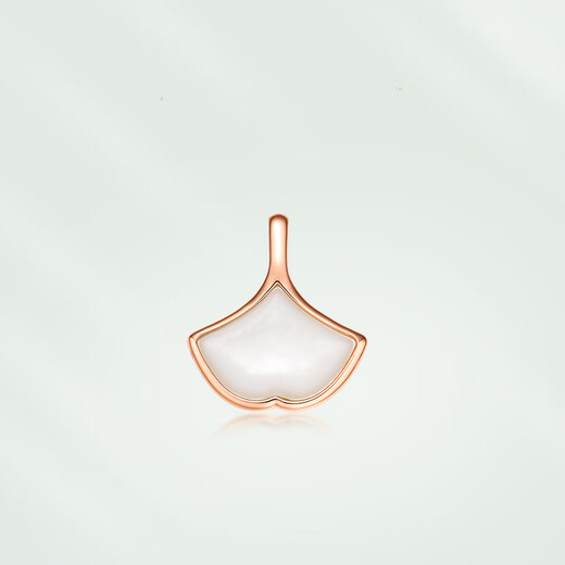 DL 1998 Fat Donglai same style 18K gold small skirt pendant apricot leaf necklace for women gold rose gold white mother-of-pearl au750 clavicle (customized) 18K small skirt single pendant (+ silver chain)