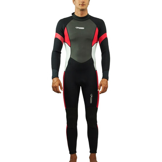 HiSEA3MM men's cold-proof clothing, warm clothing, wetsuit, semi-dry jumpsuit, surfing suit, snorkeling suit, swimming suit, jellyfish suit 018 S
