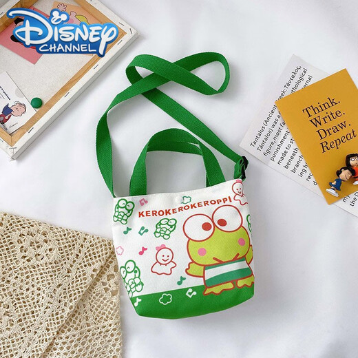 迪士尼（Disney）儿童包包童单肩包挎包卡通帆布韩版时尚儿童斜挎包洋气手拎包 9766蓝小象