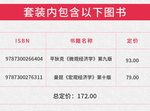 正版全2本 厦门大学考研806宏微观经济学硕参考教材 平狄克微观经济学第九版+曼昆宏观经济学第十版 经济
