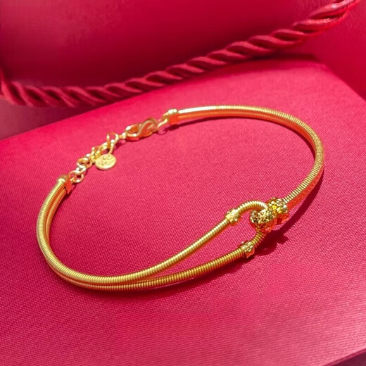 The same fashionable C-shaped spring horseshoe buckle half-chain bracelet from Feiyu Gold Store, thick-plated 18K adjustable AB chain as a gift for your girlfriend
