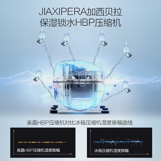 Meijing cigar cabinet (raching) MA50 constant temperature and humidity cigar cabinet humidifier compressor precision temperature control humidity humidifier humidor household starry sky black (Spanish cedar wood shelf)