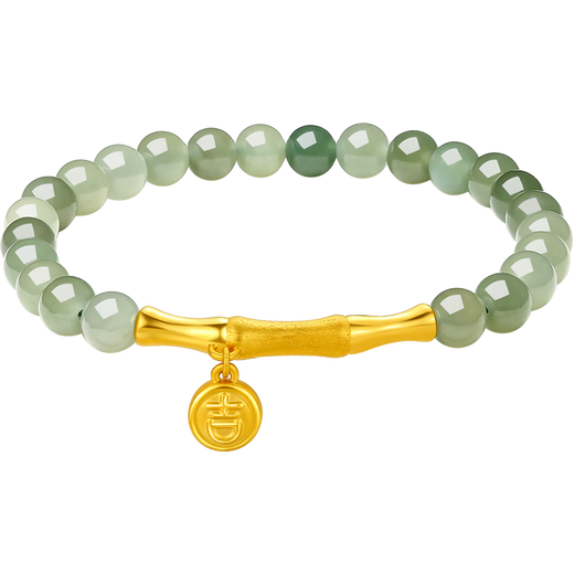 Saturday Blessing 5D Hard Gold Hetian Jade Bracelet Good Luck and Good Fortune Hetian Jade Bracelet Y1910808 17cm Birthday Gift