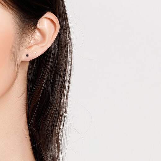 QMXD earrings for men, trendy, compact, internet celebrity earrings, mini ear sticks, ear care needles, trendy earrings, men's street gifts for boyfriend, silver pair