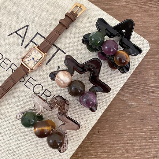 Xiang Wan hair clip hair clip five-pointed star high ponytail clip temperament half-tied hair clip girls back of the head hair clip female gift