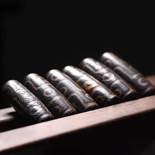 Ciling Pavilion Ciling Pavilion Tibetan Dzi Beads Genuine Nine-Eyed Old Dzi Beads Pendant Agate Necklace Men's Clavicle Chain