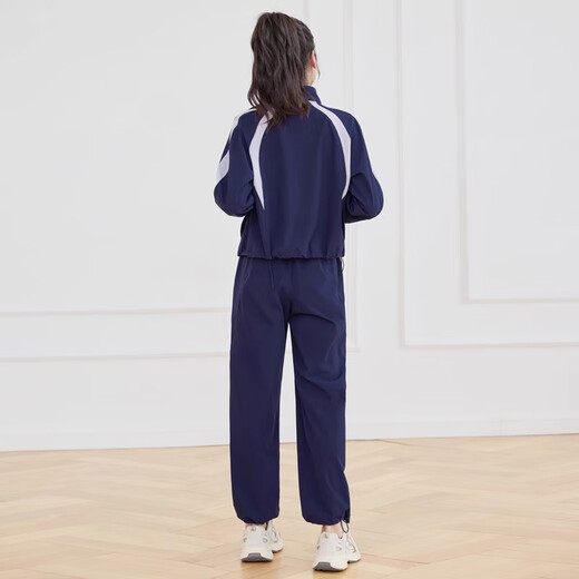 Pull-back sports suit for women's autumn new professional yoga tops for cycling, running, fitness, Pilates training clothes 34984, navy blue tops M Recommended weight 100-115Jin Jin equals 0.5kg